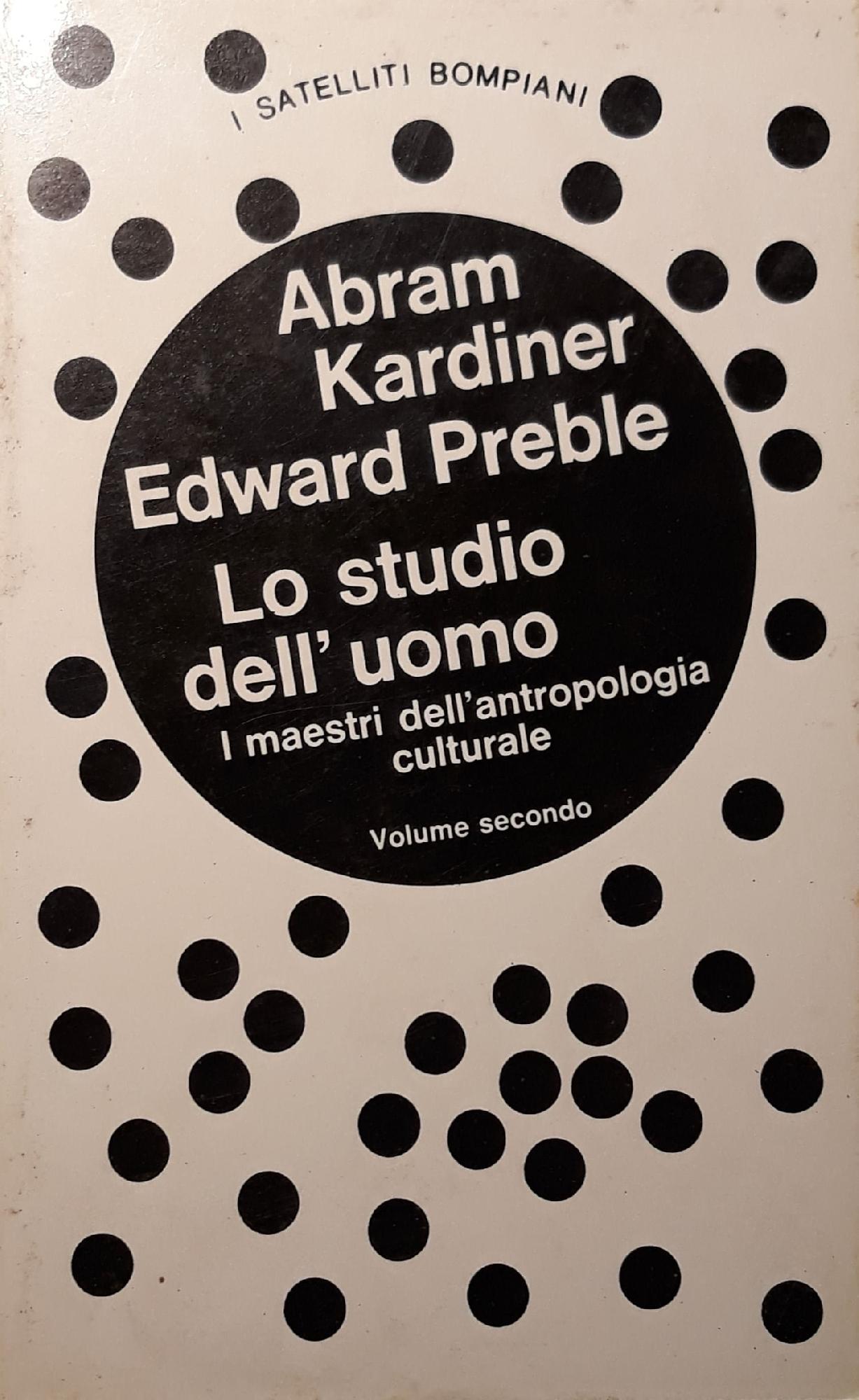 Lo studio dell'uomo: i maestri dell'antropologia culturale (volume secondo) - copertina