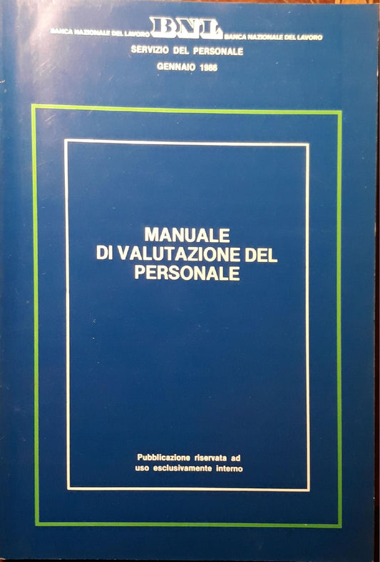 Manuale di valutazione del personale (BNL) - copertina