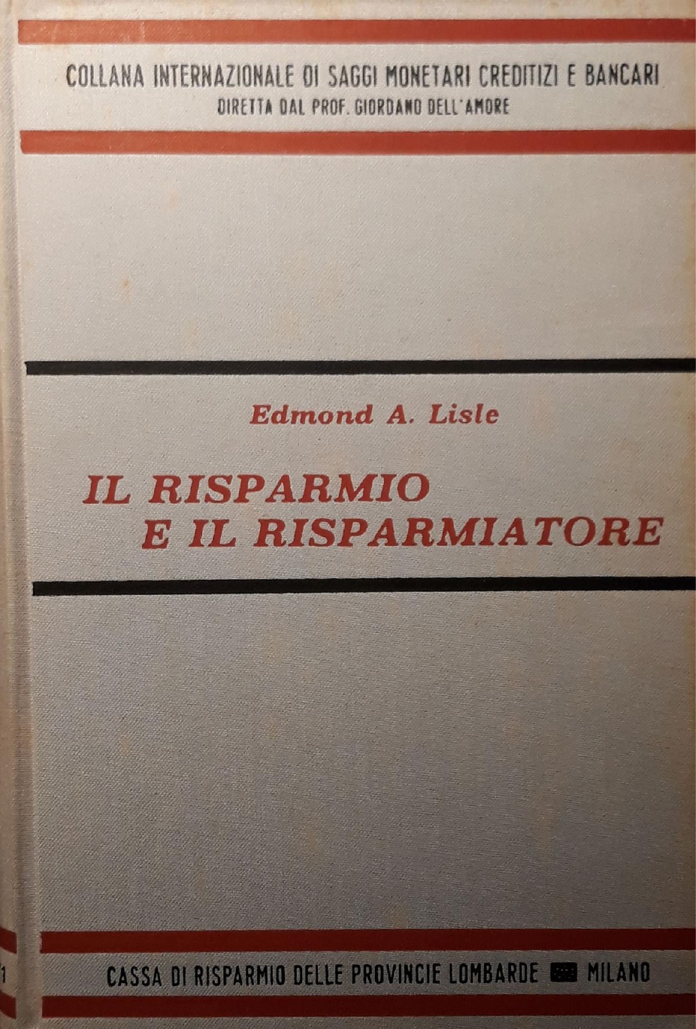 Il risparmio e il risparmiatore - copertina