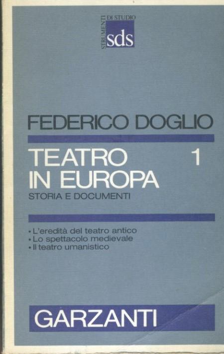 Teatro in Europa 1 - copertina