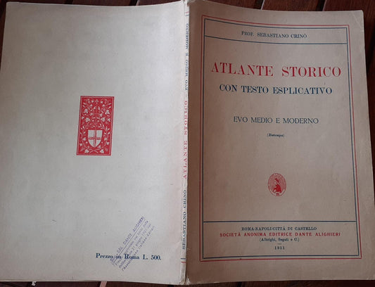 Atlante storico con testo esplicativo evo medio e moderno - copertina
