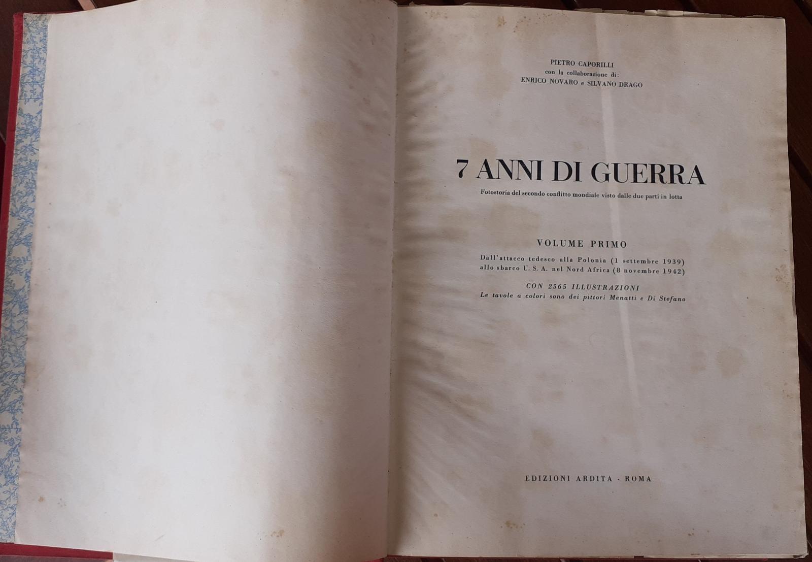 7 anni di guerra. Volume primo - copertina