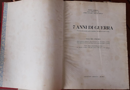 7 anni di guerra. Volume primo - copertina