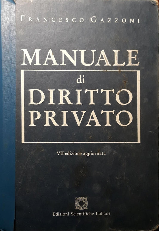 Manuale di diritto privato - copertina