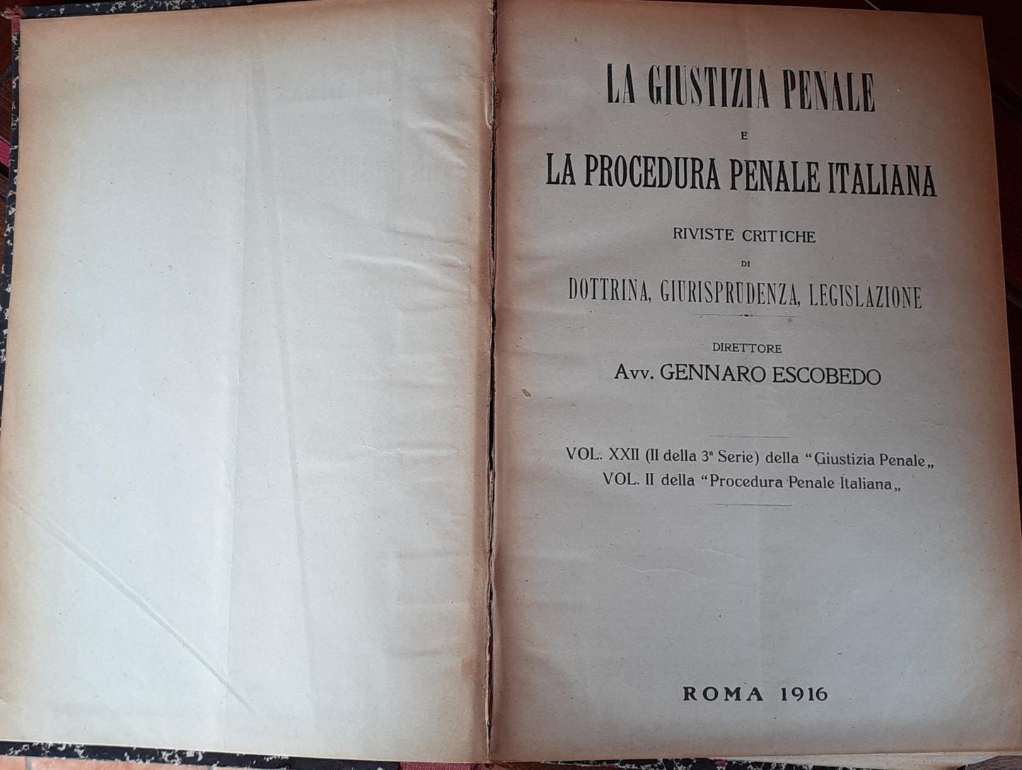 La giustizia Penale rivista critica di dottrina, giurisprudenza, legislazione. Volume XLI. Parte terza: Le leggi speciali - copertina