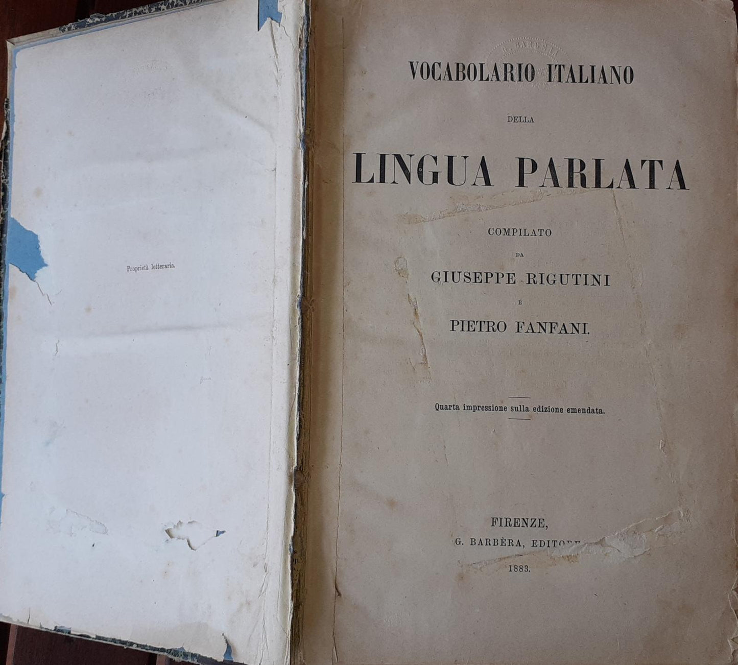 Vocabolario italiano della lingua parlata - copertina