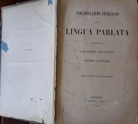 Vocabolario italiano della lingua parlata - copertina