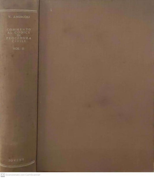 Commento al codice di procedura civile : opera vincitrice del premio Chiovenda 1941. Volume 2 Del processo di cognizione - copertina