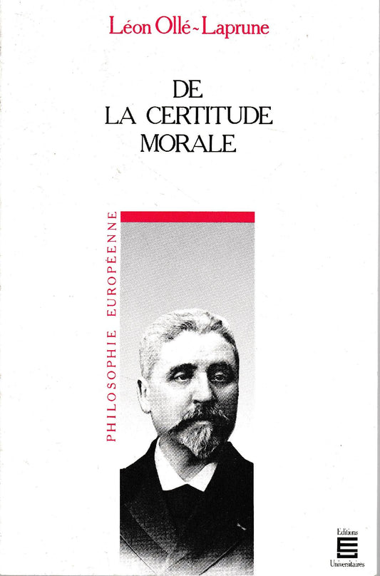 De la certitude morale - copertina