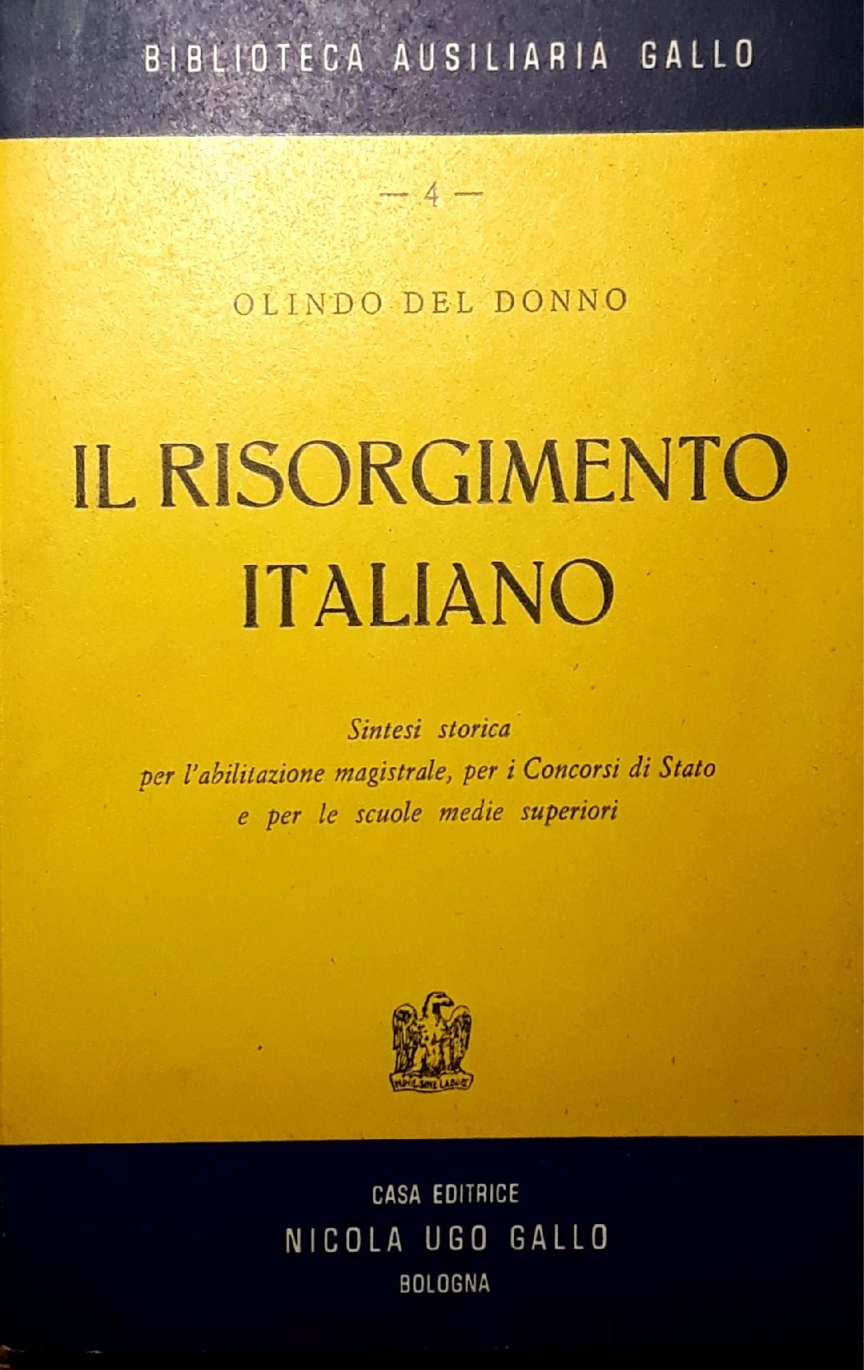 Il risorgimento italiano - copertina