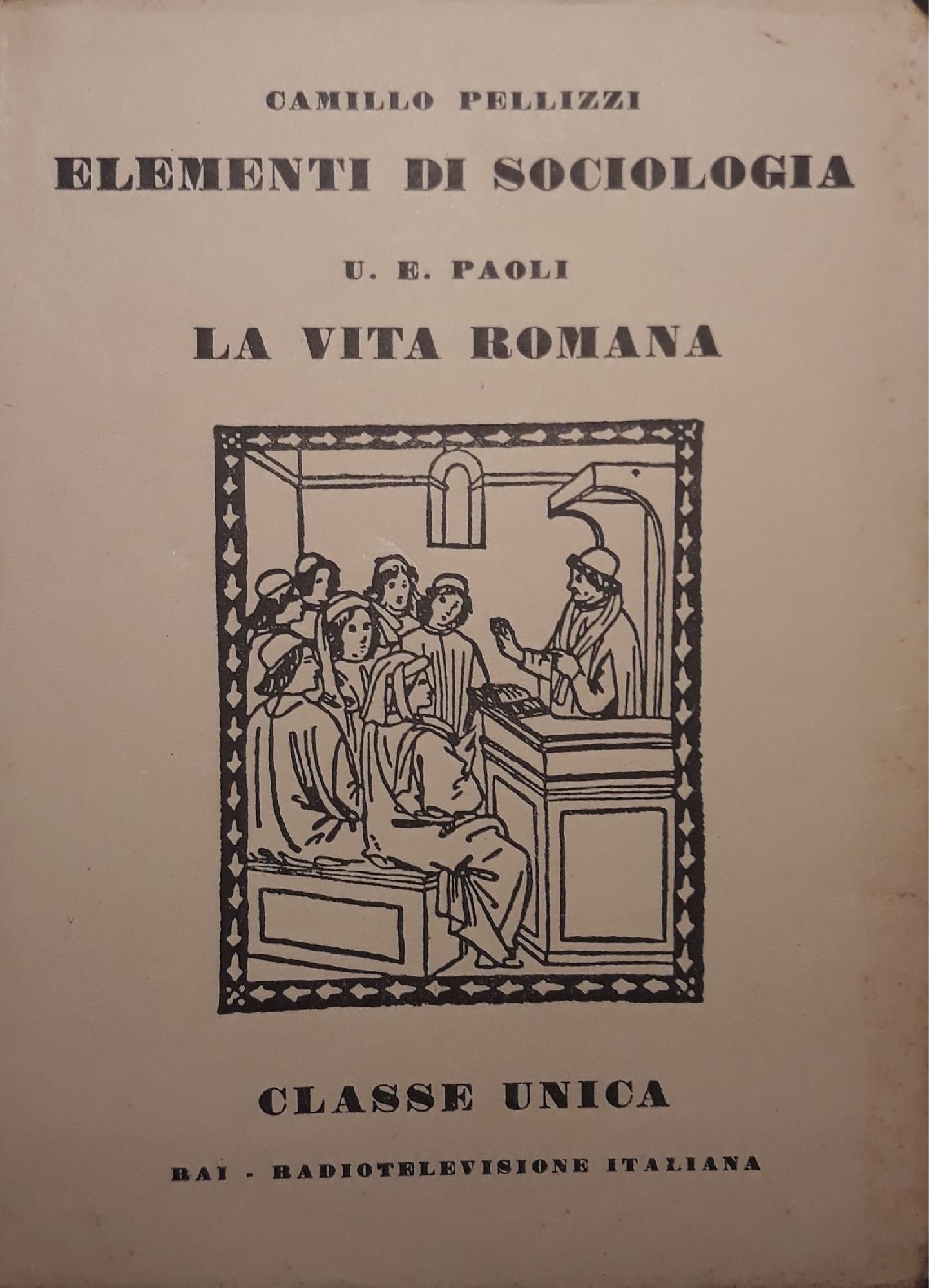 Elementi di sociologia; La vita romana - copertina