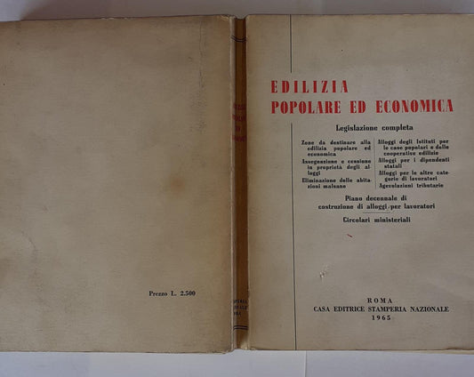 Edilizia popolare ed economica - copertina