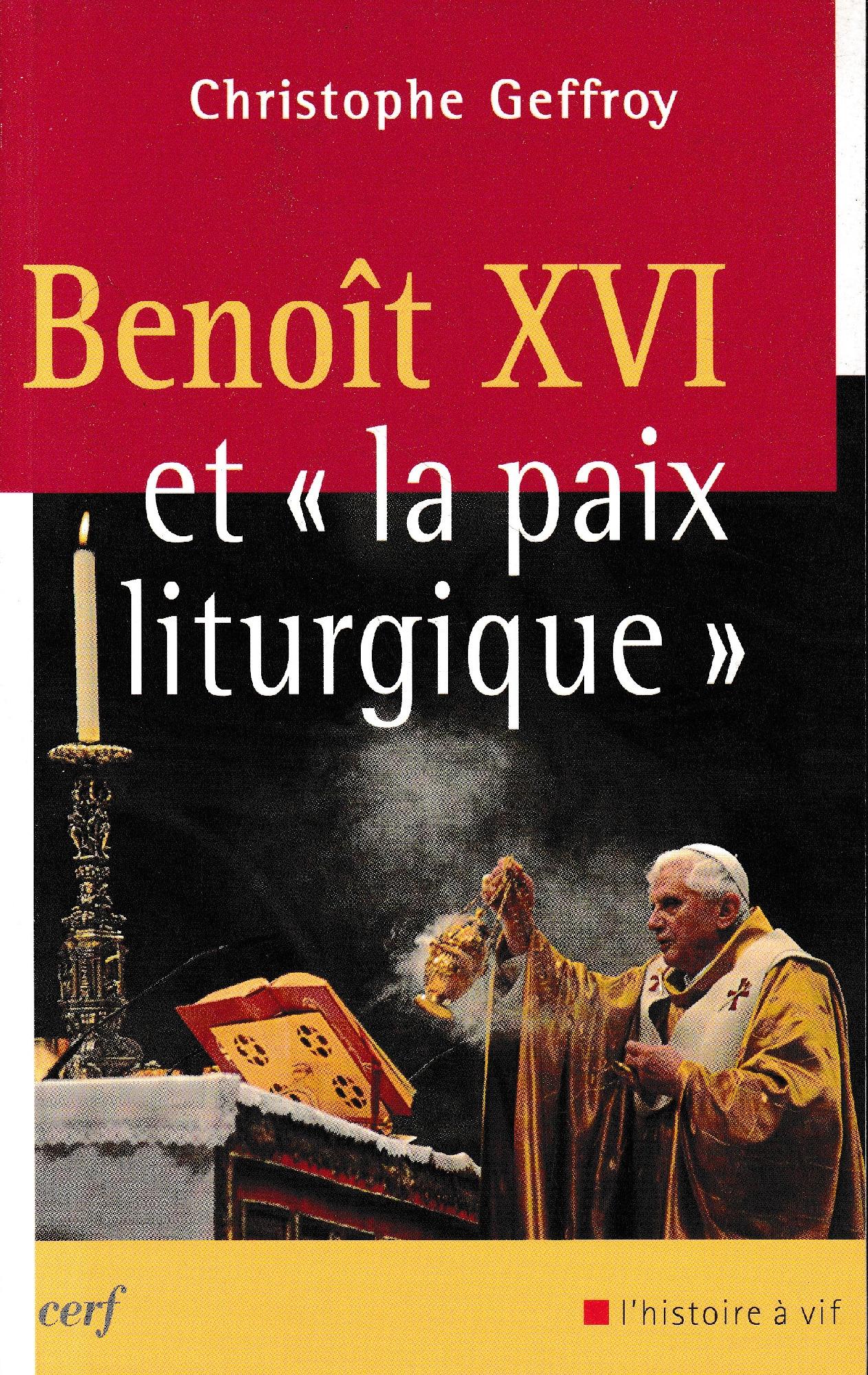 Benoît XVI et "la paix liturgique" - copertina