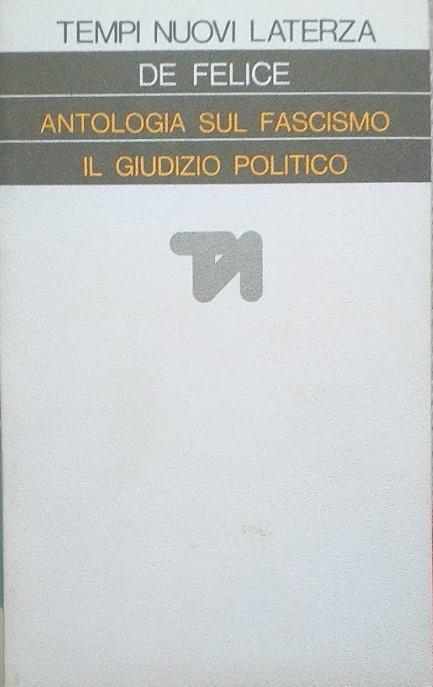 Antologia sul fascismo. Il giudizio politico - copertina