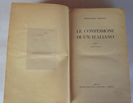 Le confessioni di un italiano - copertina