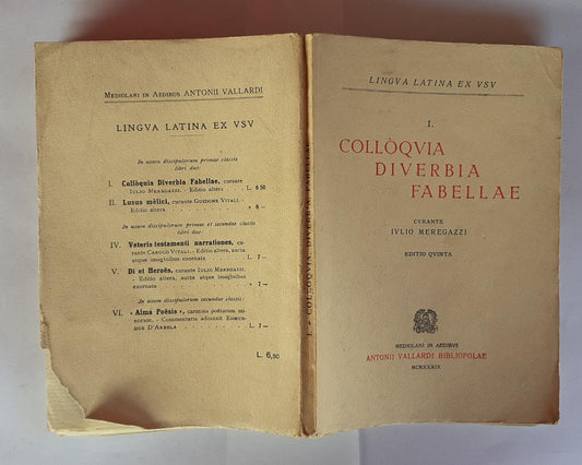 Colloquio diverbia fabellae - copertina