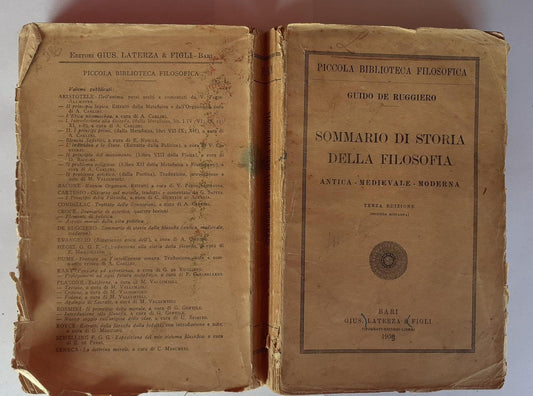 Sommario di storia della filosofia antica-medievale-moderna - copertina