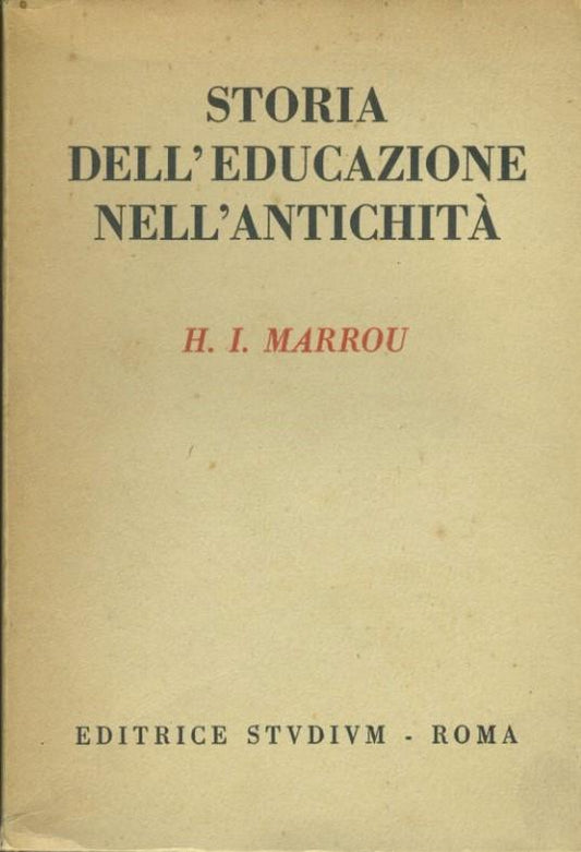 Storia dell'educazione nell'antichità - copertina