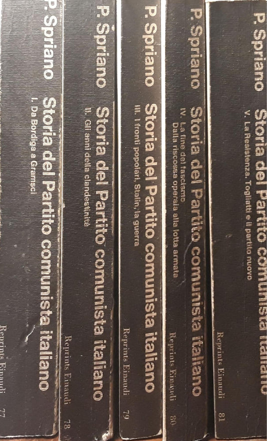 Storia del partito comunista italiano. 5 volumi - copertina