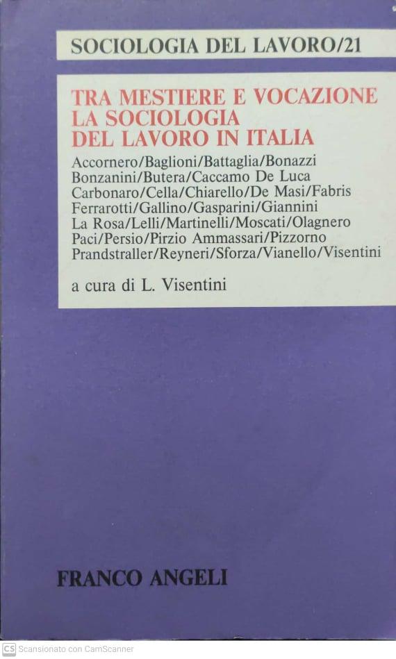 Tra mestiere e vocazione, la sociologia del lavoro in italia - copertina