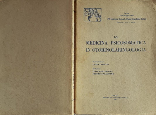 La medicina psicosomatica in otorinolaringologia - copertina