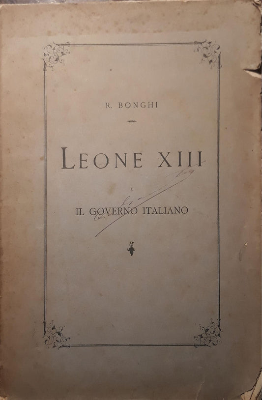 Leone XIII il governo italiano - copertina