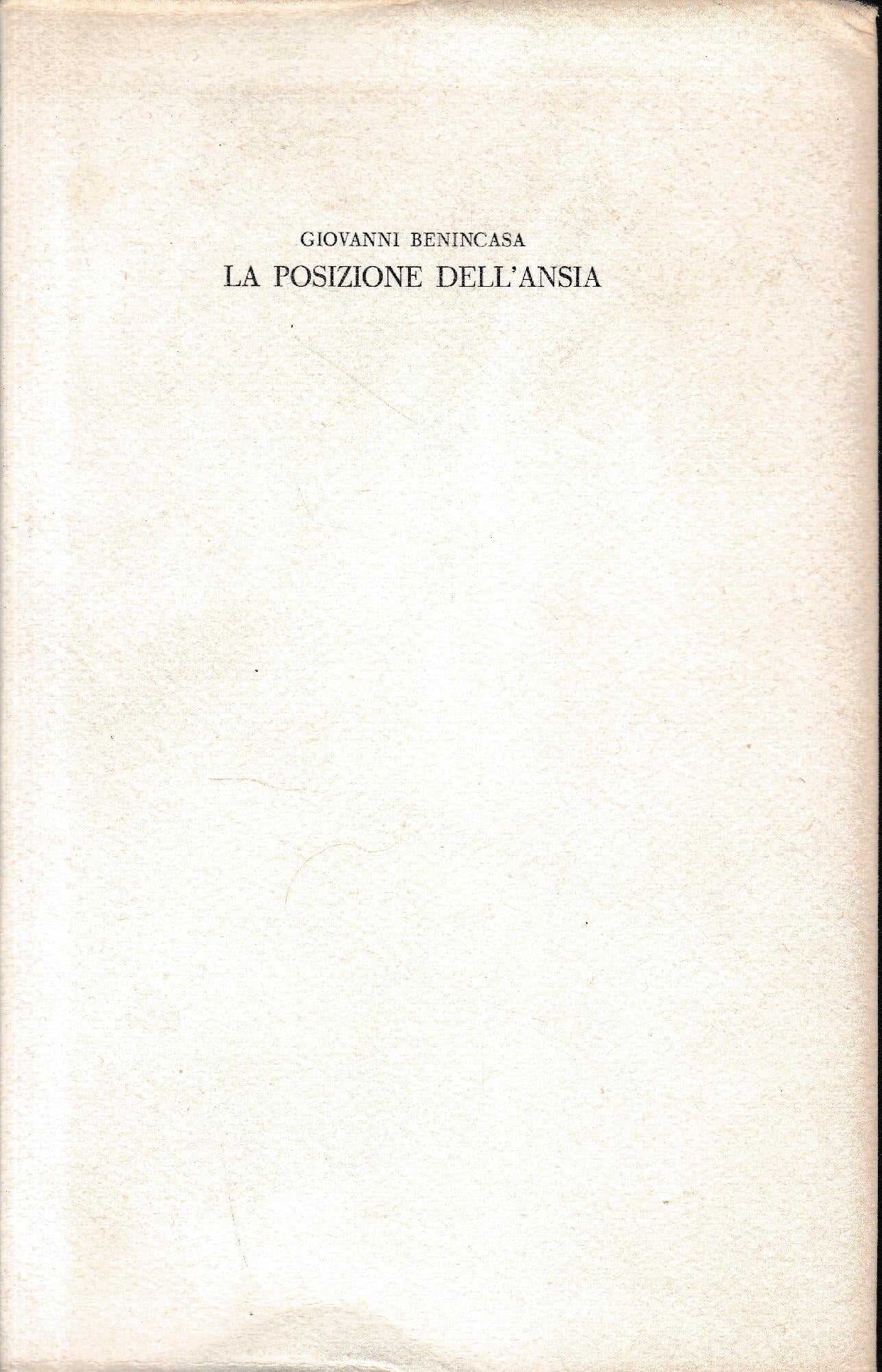 La posizione dell'ansia - copertina