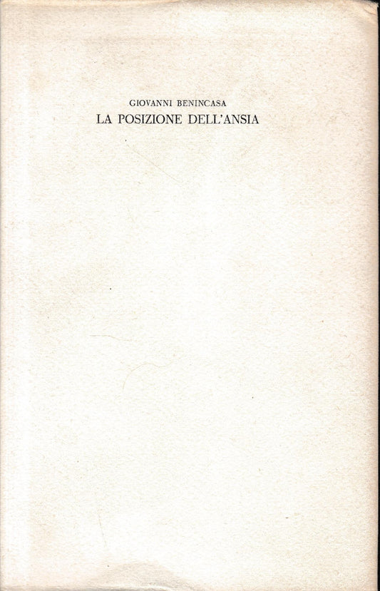 La posizione dell'ansia - copertina