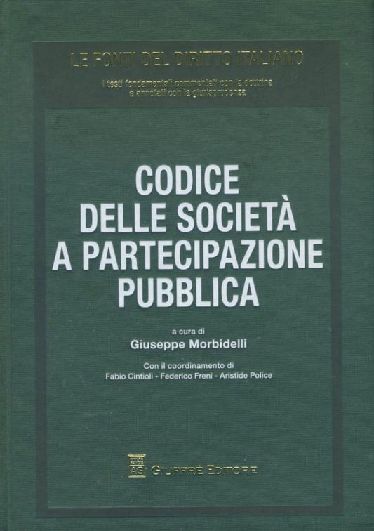 Codice delle società a partecipazione pubblica - copertina