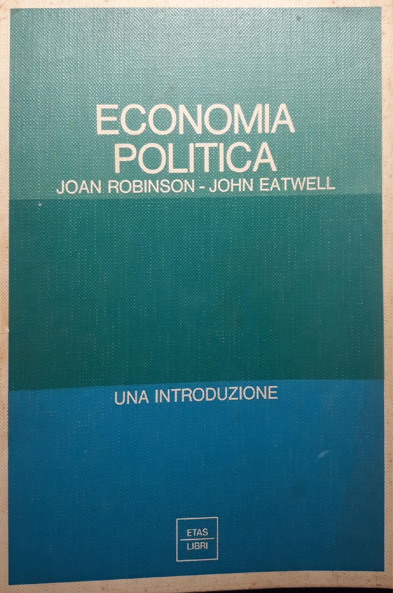Economia politica: una introduzione - copertina