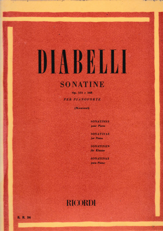 Diabelli Sonatine Op. 151 e 168 per pianoforte - copertina