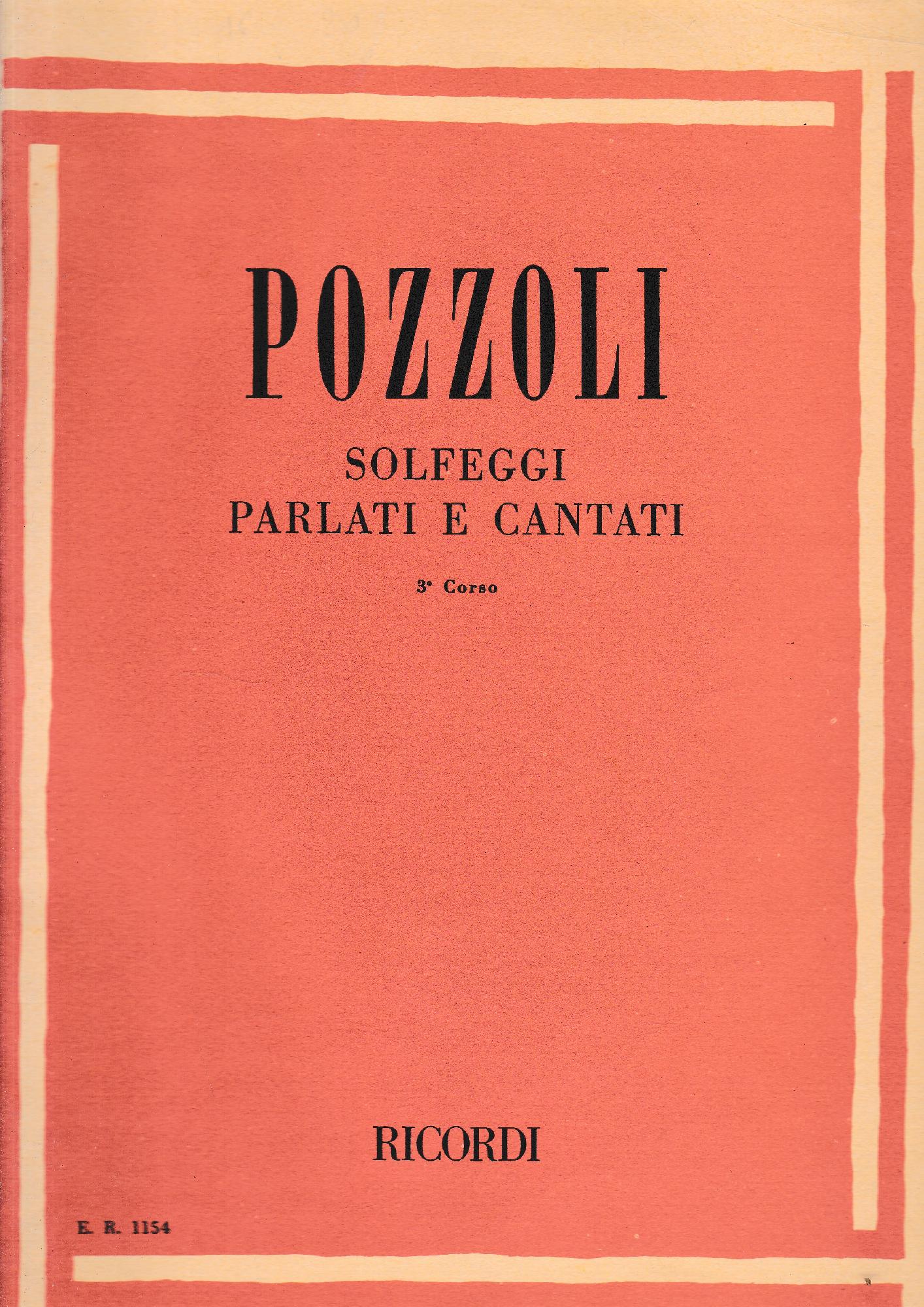 Pozzoli solfeggi parlati e cantati 3° corso - copertina