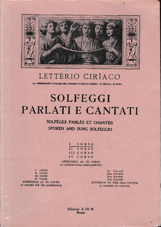 Solfeggi parlati e cantati I° corso, parte prima - copertina