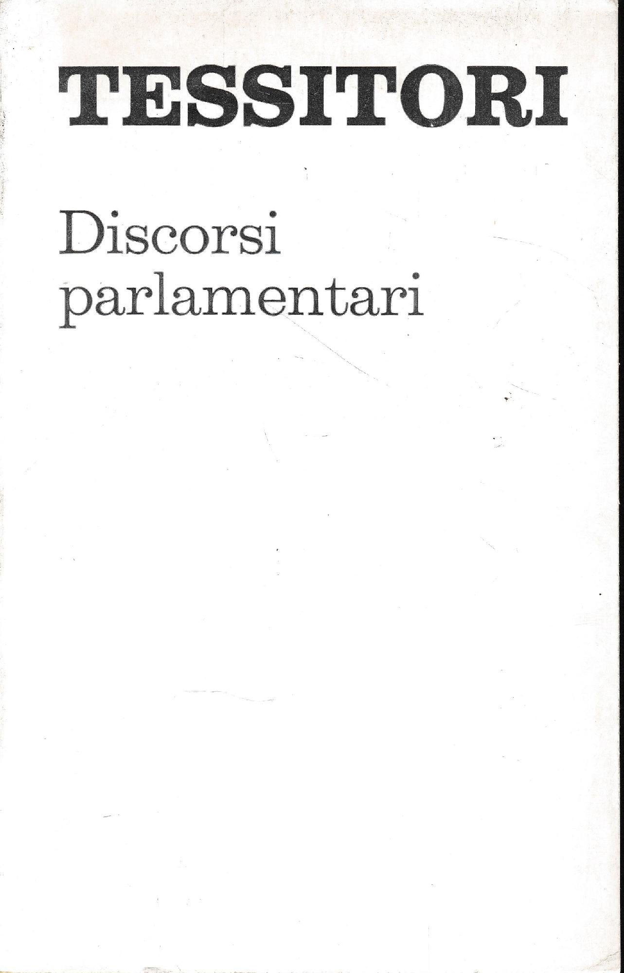 Discorsi parlamentari - copertina
