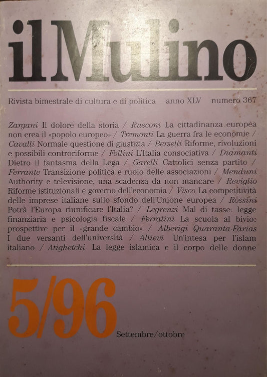 Il Mulino (n. 5 sett./ott. 1996) - copertina