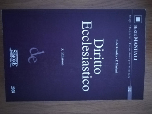 Diritto ecclesiastico - copertina