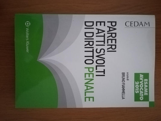Pareri e atti svolti di diritto penale - copertina