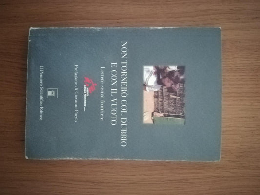 non tornerò col dubbio e con il vuoto - copertina