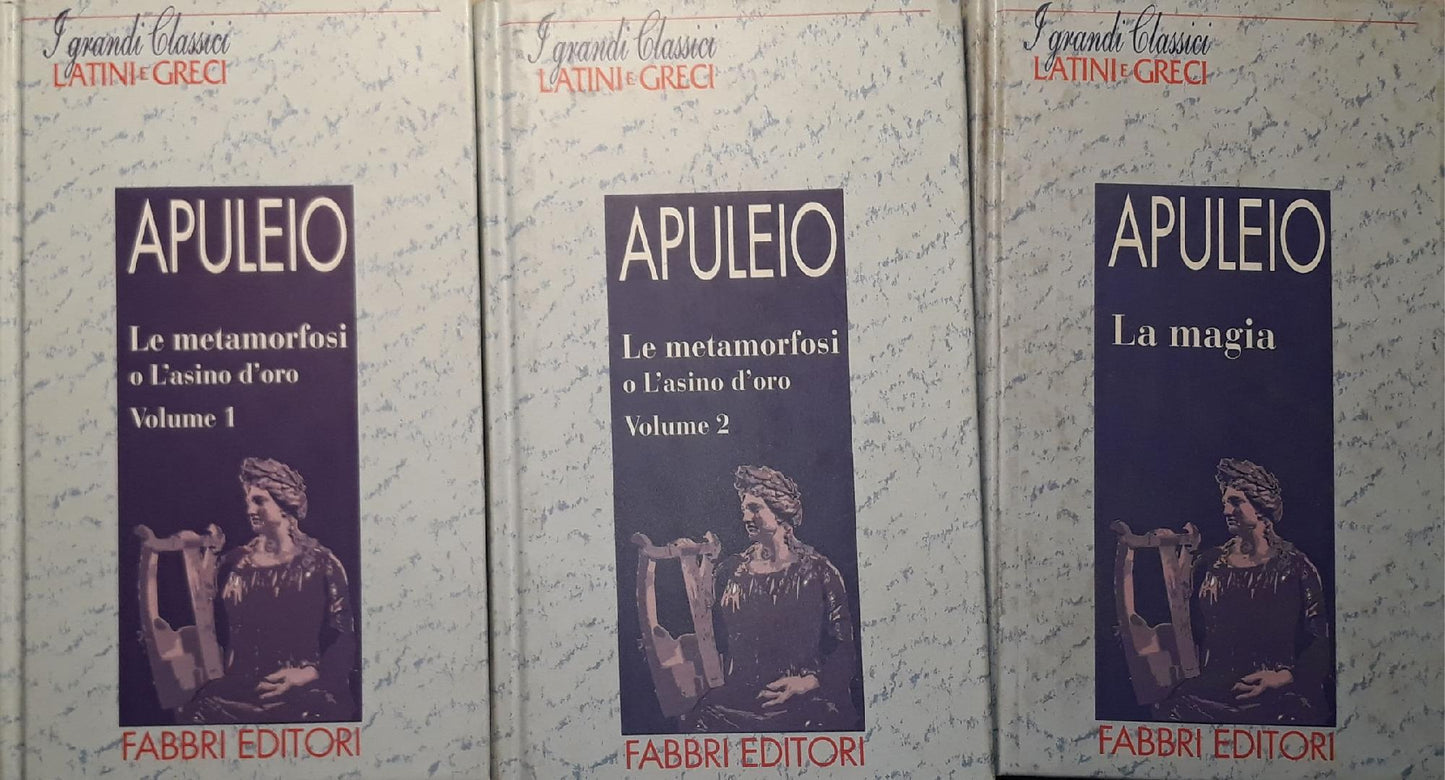 La metamorfosi o l'asino d'oro (vol. 1 - 2 p.716); La magia p.309 - copertina
