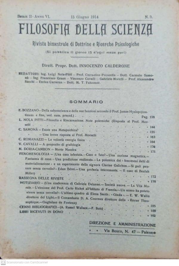 Filosofia della scienza. Serie II-Anno VI. N°3 - copertina