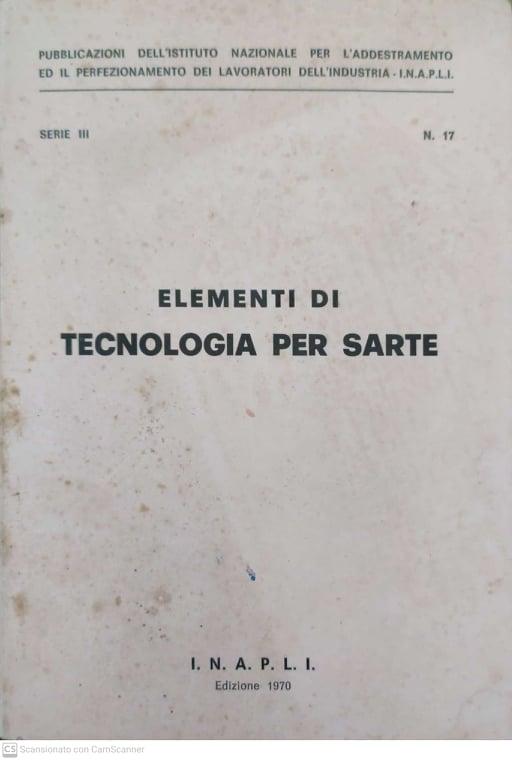 Elementi di tecnologia per sarte - copertina
