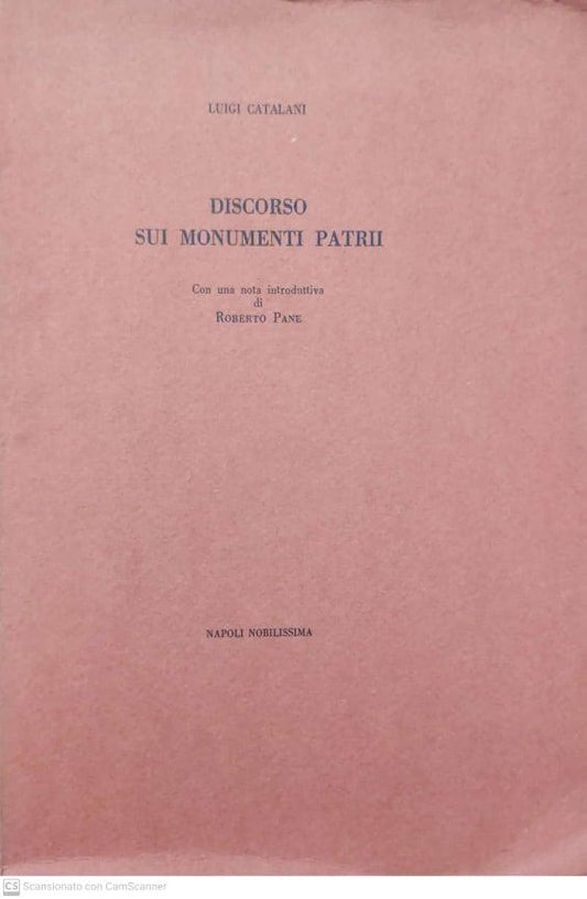 Discorso sui Monumenti Patrii - copertina