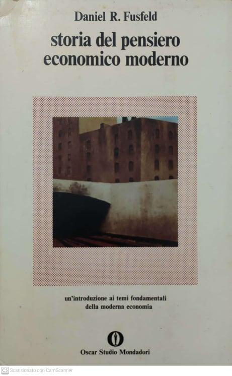 Storia del pensiero economico moderno - copertina