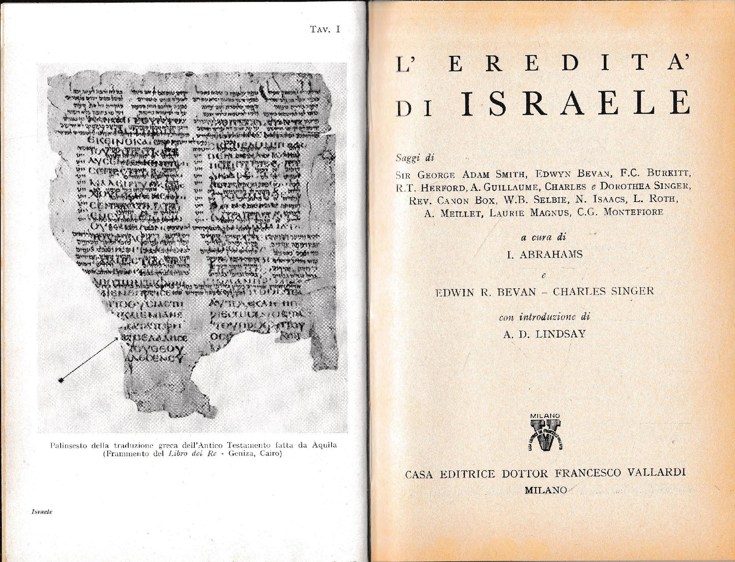 L'eredità di Israele - copertina