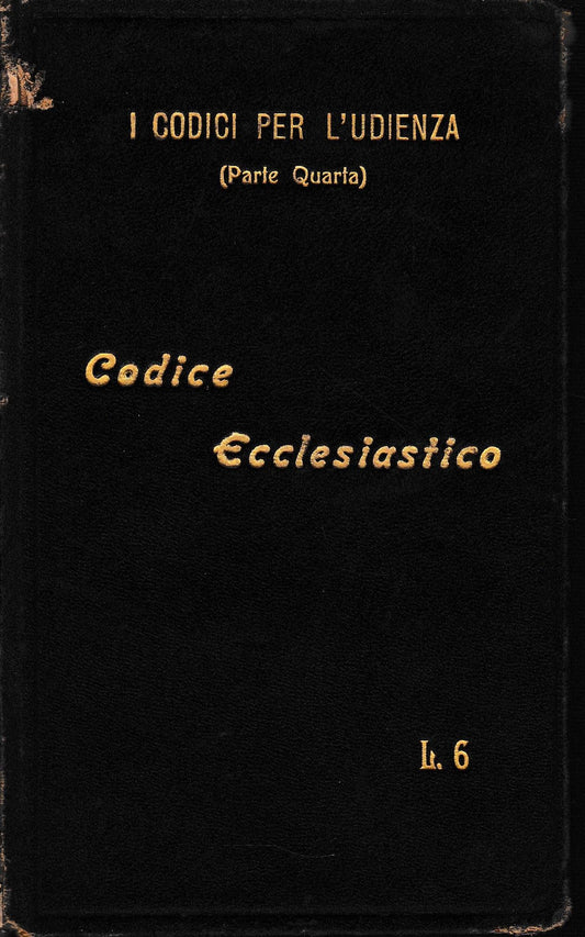 I codici per l'udienza (Parte Quarta) Codice Ecclesiastico - copertina