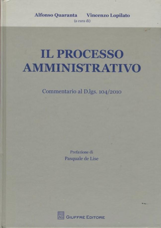 Il processo amministrativo - copertina