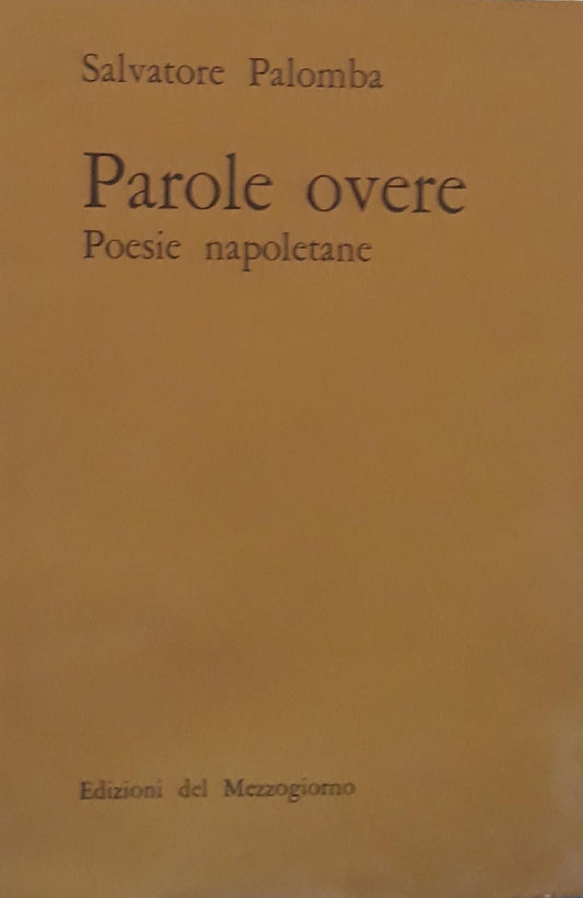 Parole overe (poesie napoletane) - copertina