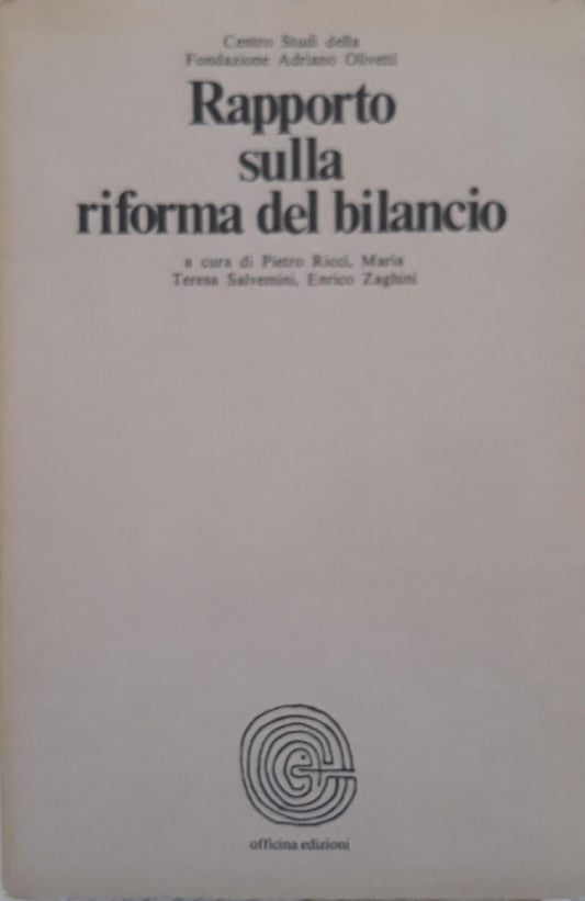 Rapporto sulla riforma del bilancio - copertina