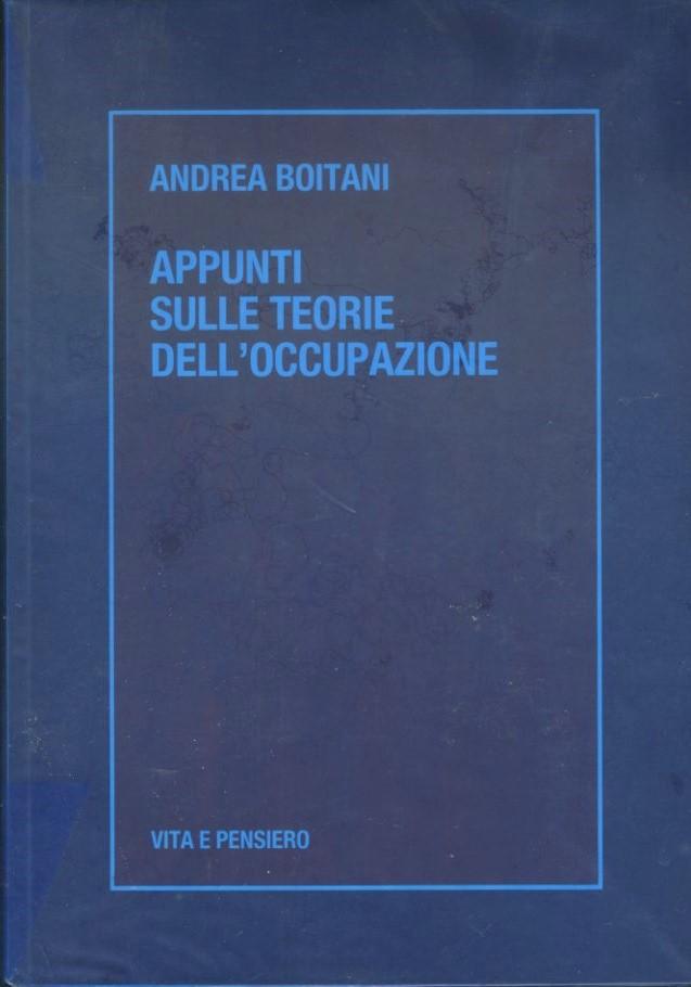 Appunti sulle teorie dell'occupazione - copertina