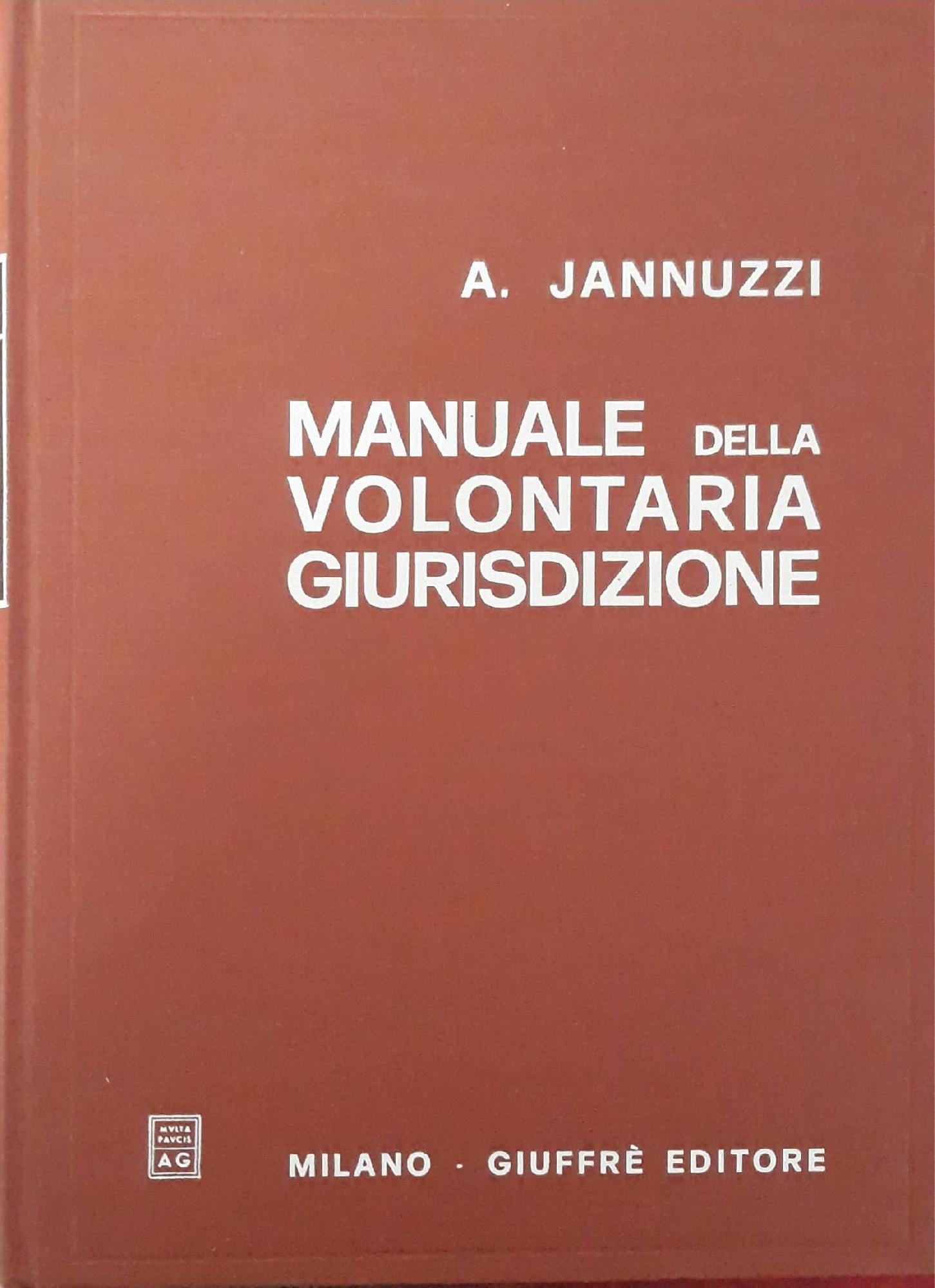 Manuale della volontaria giurisdizione - copertina